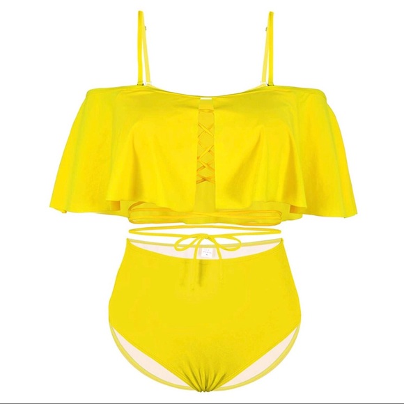 Plus Size Two Piece High Waist Swimsuit - Picture 4 of 5